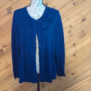 CJ Banks Navy Women's Cardigan